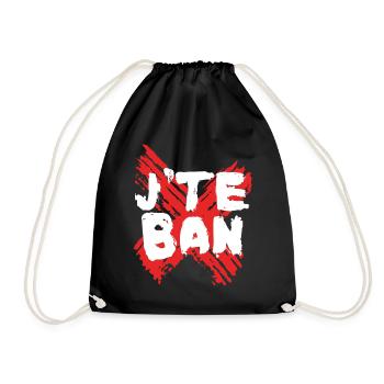 J'te ban - Sac de sport léger - noir - Devant