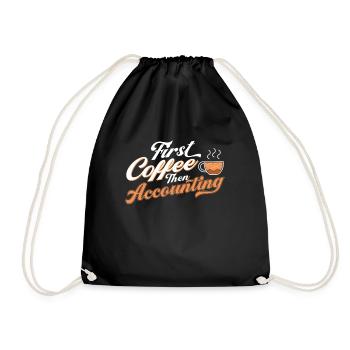 Accountant Gift Profession Finance Tax Advisor - Drawstring Bag - black - Front
