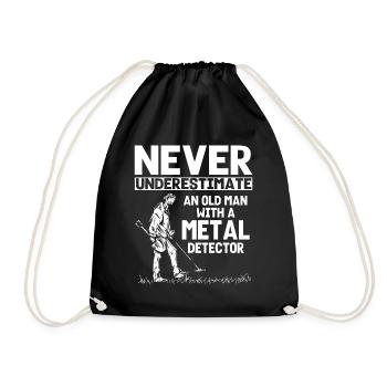 Détection de métaux, détecteur de métaux - Sac de sport léger - noir - Devant