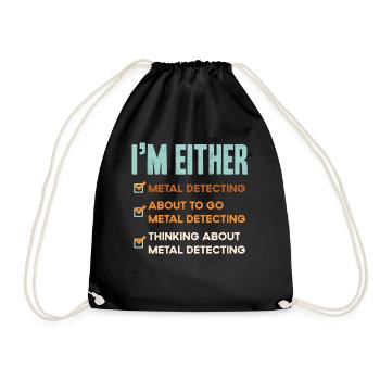 Flower whispering, gardener, flowers - Drawstring Bag - black - Front