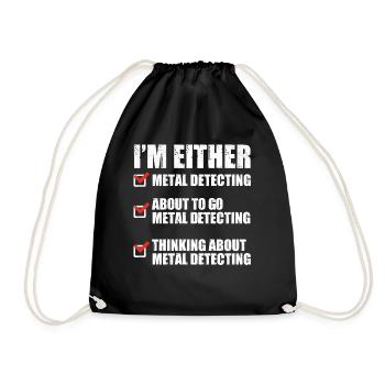 Flower whispering, gardener, flowers - Drawstring Bag - black - Front