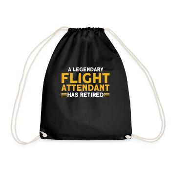 Personnel de cabine de l’hôtesse de l’air hôtesse de l’air - Sac de sport léger - noir - Devant