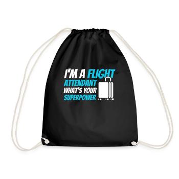 Personnel de cabine de l’hôtesse de l’air hôtesse de l’air - Sac de sport léger - noir - Devant