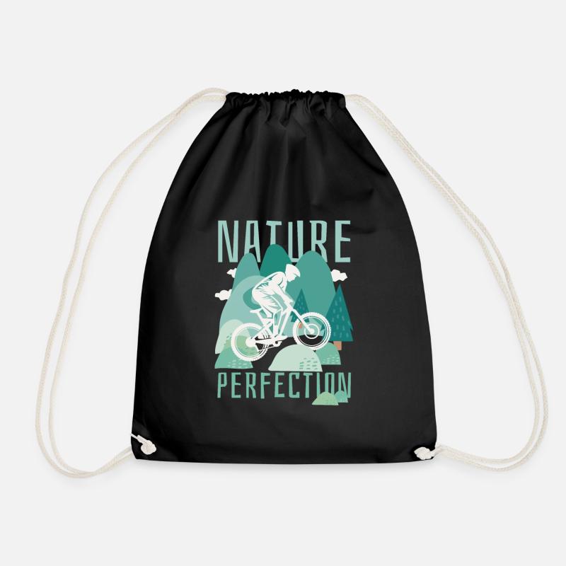 Downhill Mountain Bike - Drawstring Bag - black