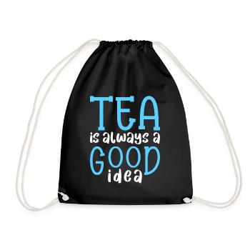Tea Drinker Tea Lover Gift Tea - Drawstring Bag - black - Front