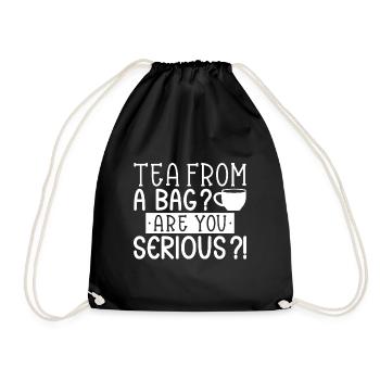 Tea Drinker Tea Lover Gift Tea - Drawstring Bag - black - Front