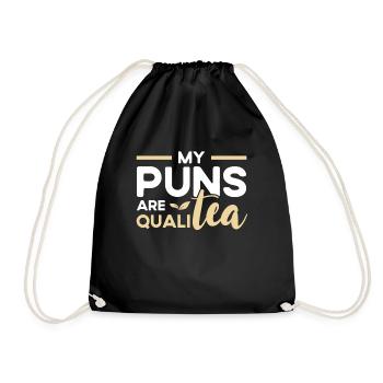 Tea Drinker Tea Lover Gift Tea - Drawstring Bag - black - Front