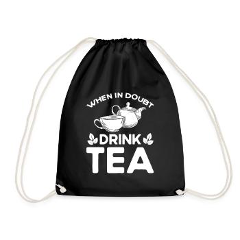 Tea Drinker Tea Lover Gift Tea - Drawstring Bag - black - Front