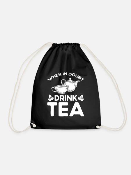Teetrinker Teeliebhaber Geschenk Tee - Turnbeutel - Schwarz