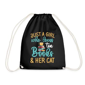 Tea Drinker Tea Lover Gift Tea - Drawstring Bag - black - Front