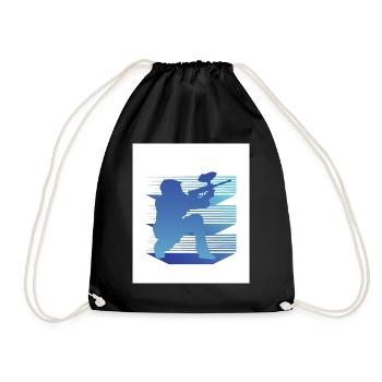 Geometry Paintball - Drawstring Bag - black - Front