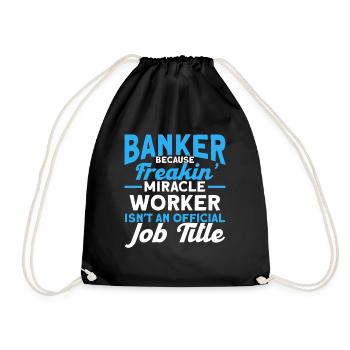 Banquier Banque Argent Banquier - Sac de sport léger - noir - Devant