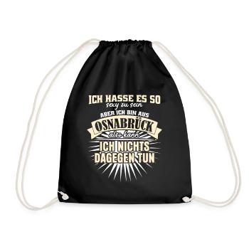 Osnabrücker Witz Osnabrück - Turnbeutel - Schwarz - Vorne