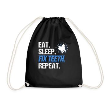 Dentist Dental Gift Medical Student Dentist - Drawstring Bag - black - Front