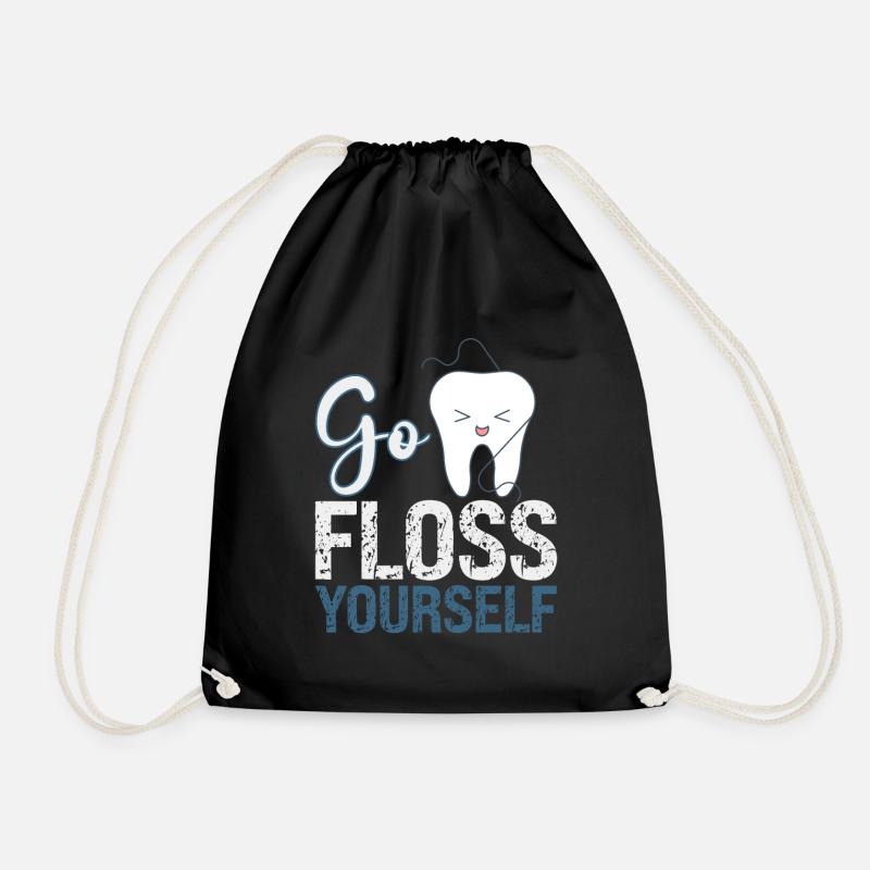 Dentist Dental Gift Medical Student Dentist - Drawstring Bag - black
