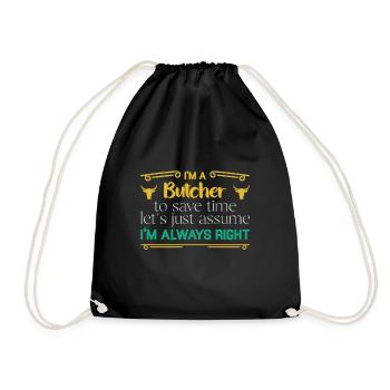 Butcher Cadeau Boucher Boucher Maître Boucher - Sac de sport léger - noir - Devant
