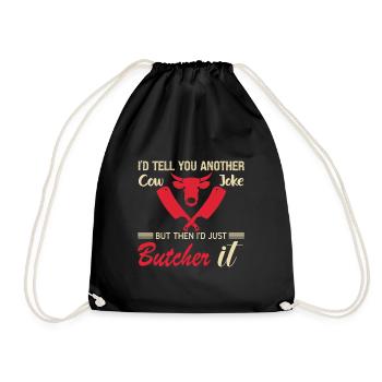 Butcher Cadeau Boucher Boucher Maître Boucher - Sac de sport léger - noir - Devant