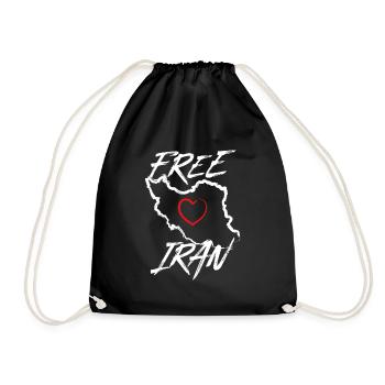 Free Iran Love - Turnbeutel - Schwarz - Vorne