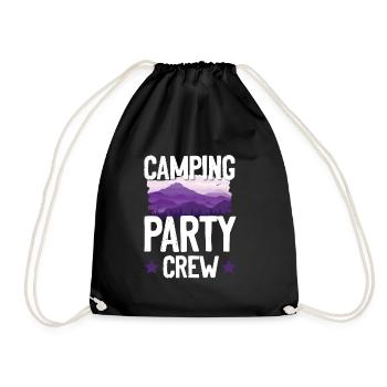Équipe de fête de camping - Sac de sport léger - noir - Devant