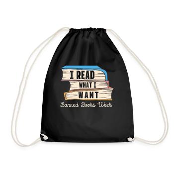 Ich Lese, Was Ich Will, Banned Books Week - Turnbeutel - Schwarz - Vorne