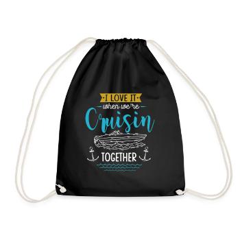 I love it when we were cruisin together - Drawstring Bag - black - Front