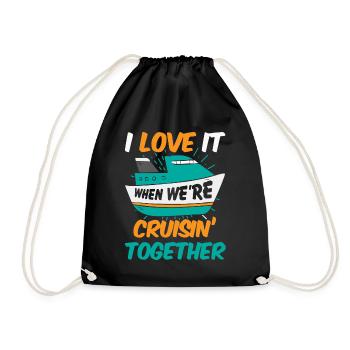 I love it when we were cruisin together - Drawstring Bag - black - Front