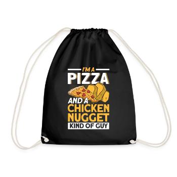 Pizza Food Pizzeria Pizza slice Pizza maker - Drawstring Bag - black - Front
