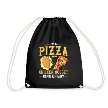 Pizza Food Pizzeria Pizza slice Pizza maker - Drawstring Bag - black - Front