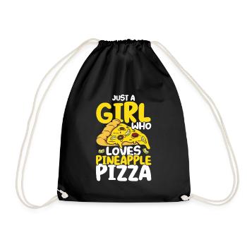 Pizza Food Pizzeria Pizza slice Pizza maker - Drawstring Bag - black - Front