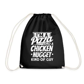 Pizza Food Pizzeria Pizza slice Pizza maker - Drawstring Bag - black - Front