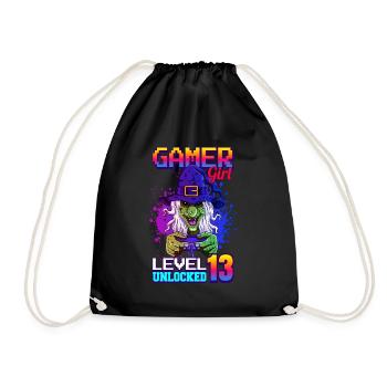 gamer girl 13ème anniversaire jeux vidéo de jeu - Sac de sport léger - noir - Devant