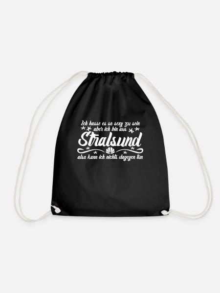 Stralsunder Spruch Witz Stralsund - Turnbeutel - Schwarz