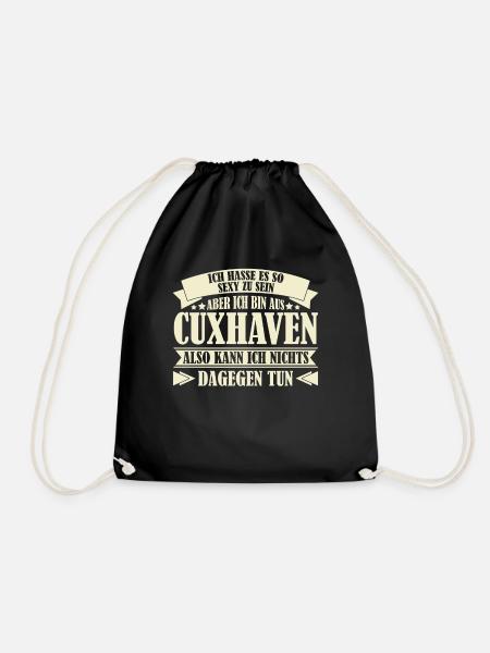 Cuxhavener Spruch Witz Cuxhaven - Turnbeutel - Schwarz