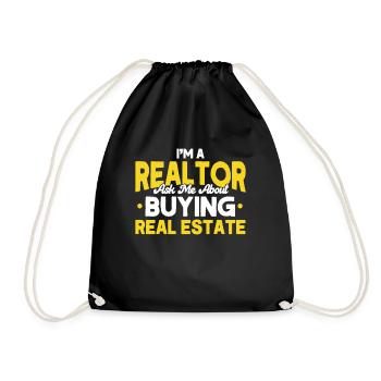 Agent immobilier Courtier Profession Immobilier - Sac de sport léger - noir - Devant