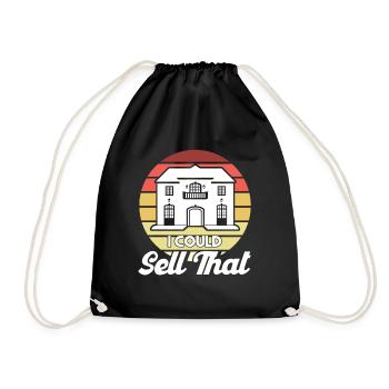 Real Estate Agent Broker Profession Real Estate - Drawstring Bag - black - Front