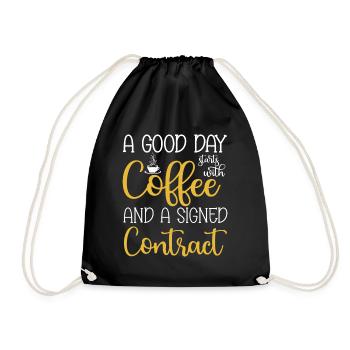 Real Estate Agent Broker Profession Real Estate - Drawstring Bag - black - Front