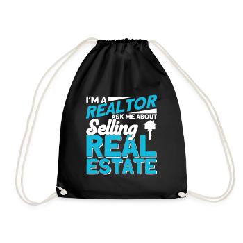 Agent immobilier Courtier Profession Immobilier - Sac de sport léger - noir - Devant