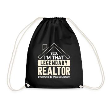 Agent immobilier Courtier Profession Immobilier - Sac de sport léger - noir - Devant