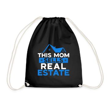 Real Estate Agent Broker Profession Real Estate - Drawstring Bag - black - Front