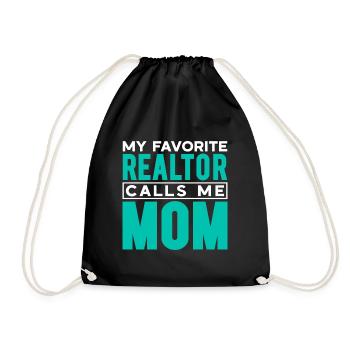 Real Estate Agent Broker Profession Real Estate - Drawstring Bag - black - Front