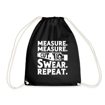 Cadeau de charpentier disant travail du bois - Sac de sport léger - noir - Devant