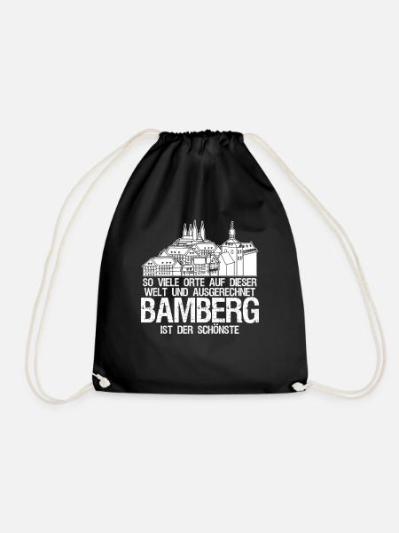 Bamberg schönste Stadt Bamberger - Turnbeutel - Schwarz