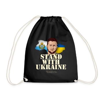 San Marino Ukraine T-Shirt Design - Turnbeutel - Schwarz - Vorne