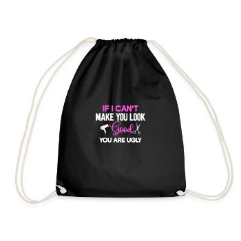 Hairdresser Saying Gift Hair Salon Hairdresser - Drawstring Bag - black - Front
