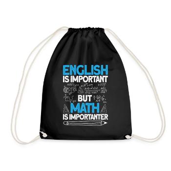 mathématiques - Sac de sport léger - noir - Devant