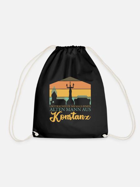 Konstanz Urlaub Bodensee Konstanzer - Turnbeutel - Schwarz