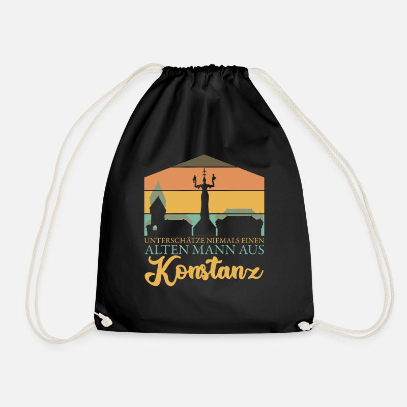 Konstanz Urlaub Bodensee Konstanzer - Turnbeutel - Schwarz