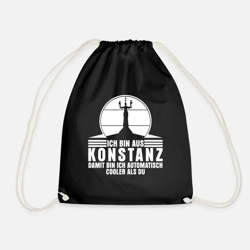 Konstanz Bodensee Urlaub Konstanzer - Turnbeutel - Schwarz