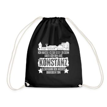 Bodensee Konstanz - Turnbeutel - Schwarz - Vorne