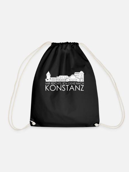 Bodensee Konstanz Konstanzer - Turnbeutel - Schwarz